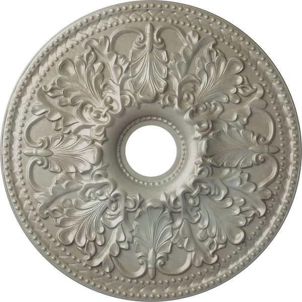 Ekena Millwork Ashley Ceiling Medallion (Fits Canopies up to 4 3/4"), 23 7/8"OD x 4"ID x 2 1/8"P, Flash Gold CM23ASFLS - main